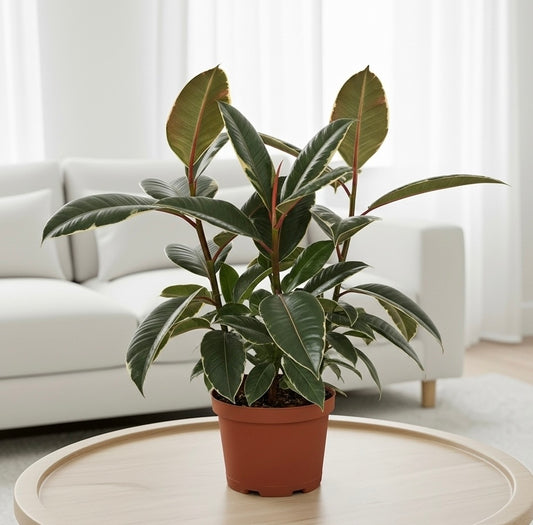 Rubber Plant Ficus Elastica 'Tineke'